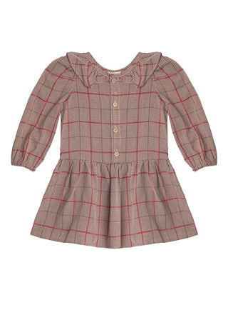 Hazel Brown Checkered Dress