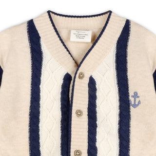 Viverano Organics - Anchor Stripe Knit Baby Cardigan (Organic Cotton)