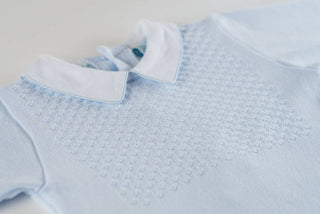 Feltman Brothers - Baby Boys Pique Collar Diamond Knit 2-Piece with Hat