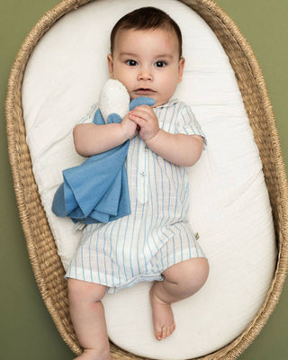 Viverano Organics - Blue Whale - Organic Baby Lovey Security Blanket