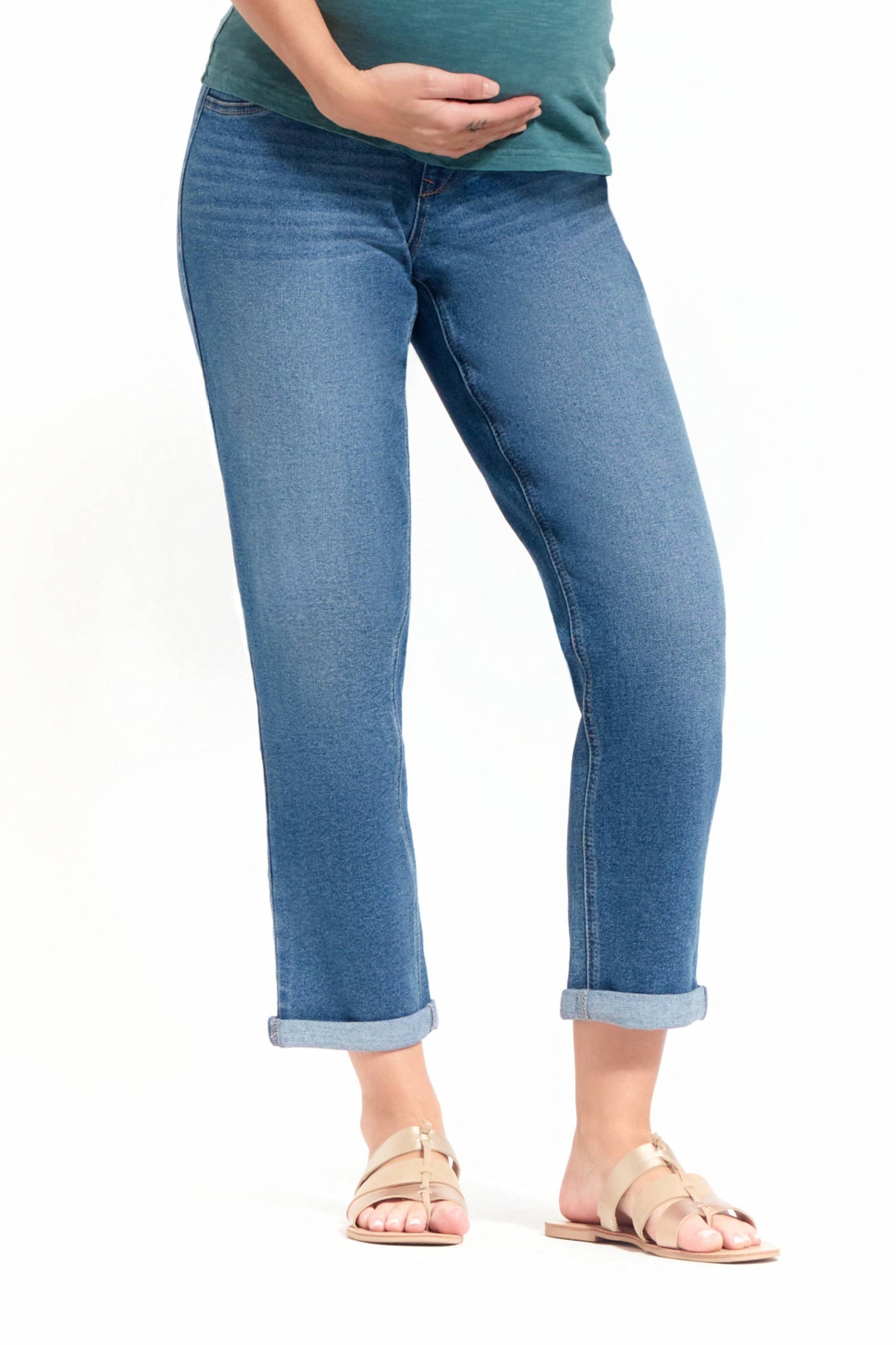 1822 Denim - 28" Maternity Boyfriend Jean w/ Bellyband in Erin