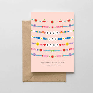 Spaghetti & Meatballs - Best Mom Ever - Friendship Bracelets - Mother's Day Card