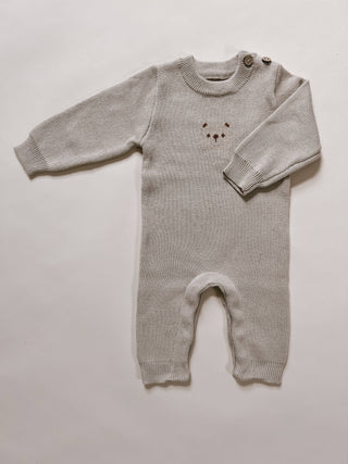 Bear Jacquard Jumpsuit