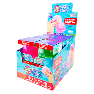 Fun Doh Squish & Squeeze Sparkle Cube Fidget Toy