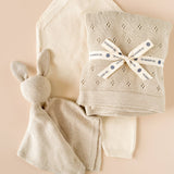 The Blueberry Hill - Blanket Bear Lovey Cream Organic Cotton Baby Gift Summer