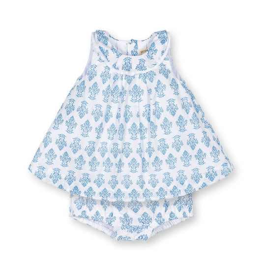 Hope and Henry - Organic Ruffle Collar Dress and Bloomer Set