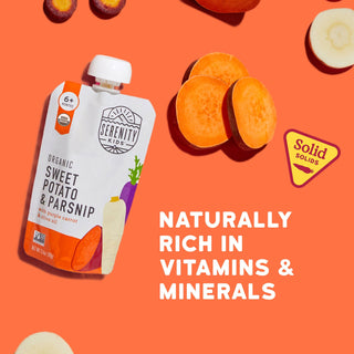 Serenity Kids Organic Sweet Potato & Parsnip with Organic Carrots and Olive Oil Pouch