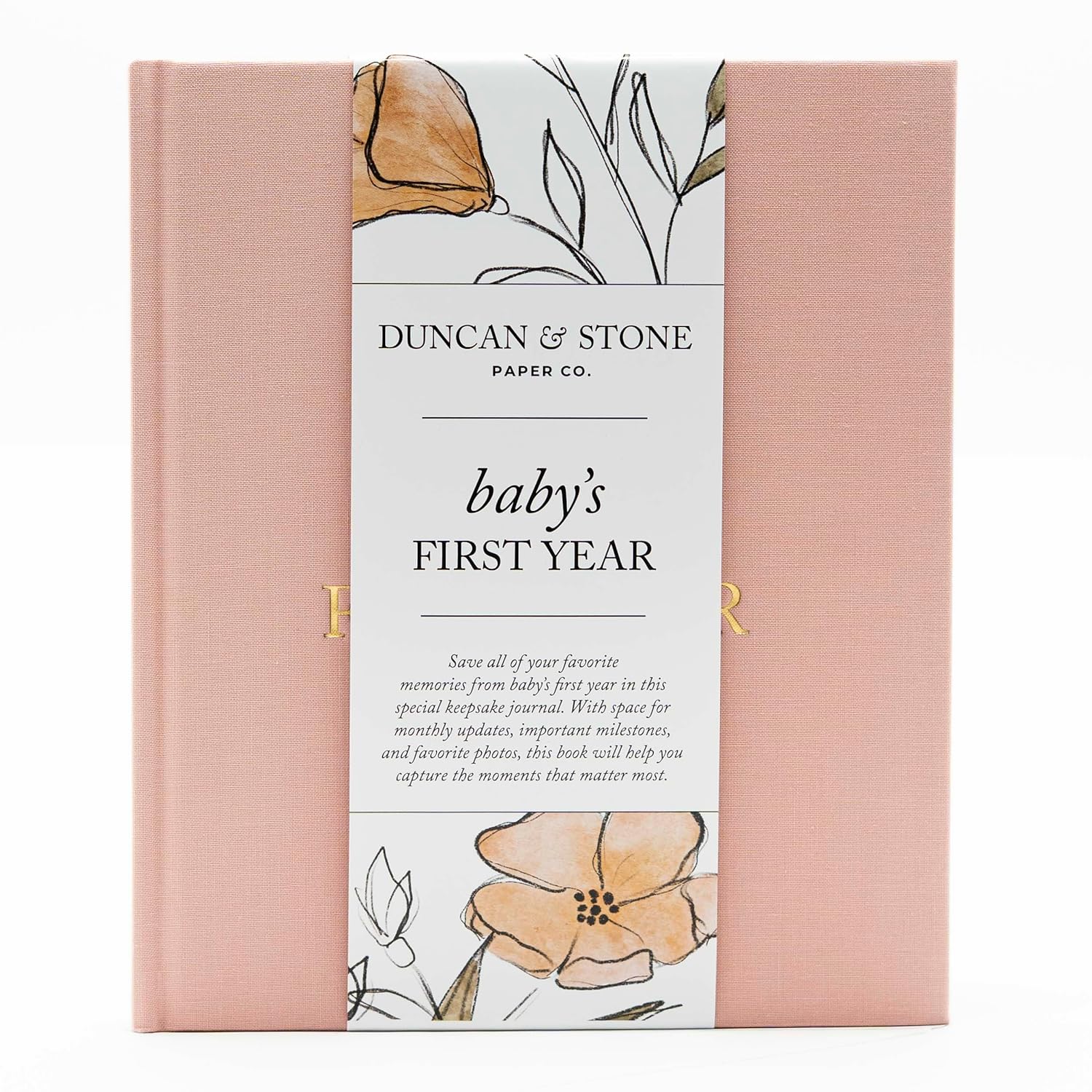 Baby First Year Book - Heirloom Keepsake Baby Memory Book to Record Important Milestones