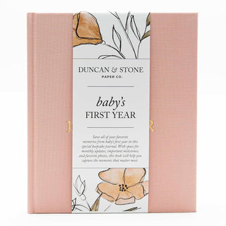 Baby First Year Book - Heirloom Keepsake Baby Memory Book to Record Important Milestones