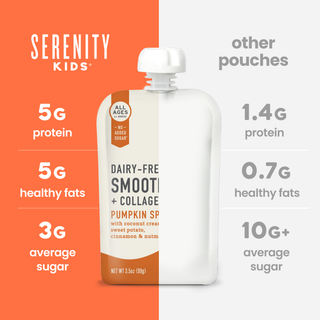 Serenity Kids Pumpkin Spice Smoothie with Grass Fed Collagen Pouch