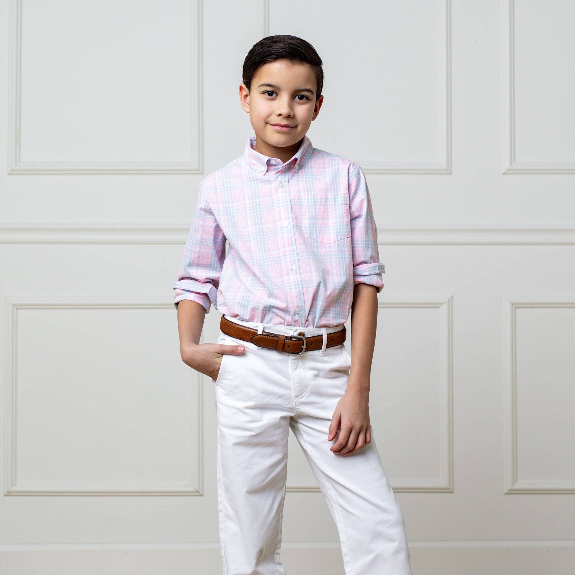 Image of Hope and Henry - Organic Stretch Poplin Shirt