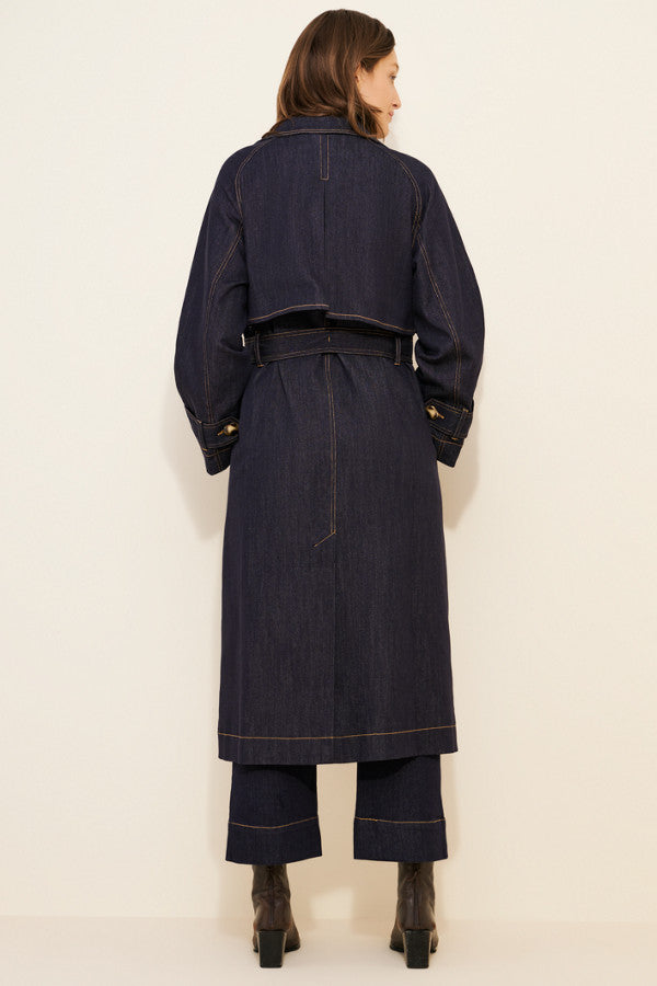 Image of Loya Denim Trench Coat