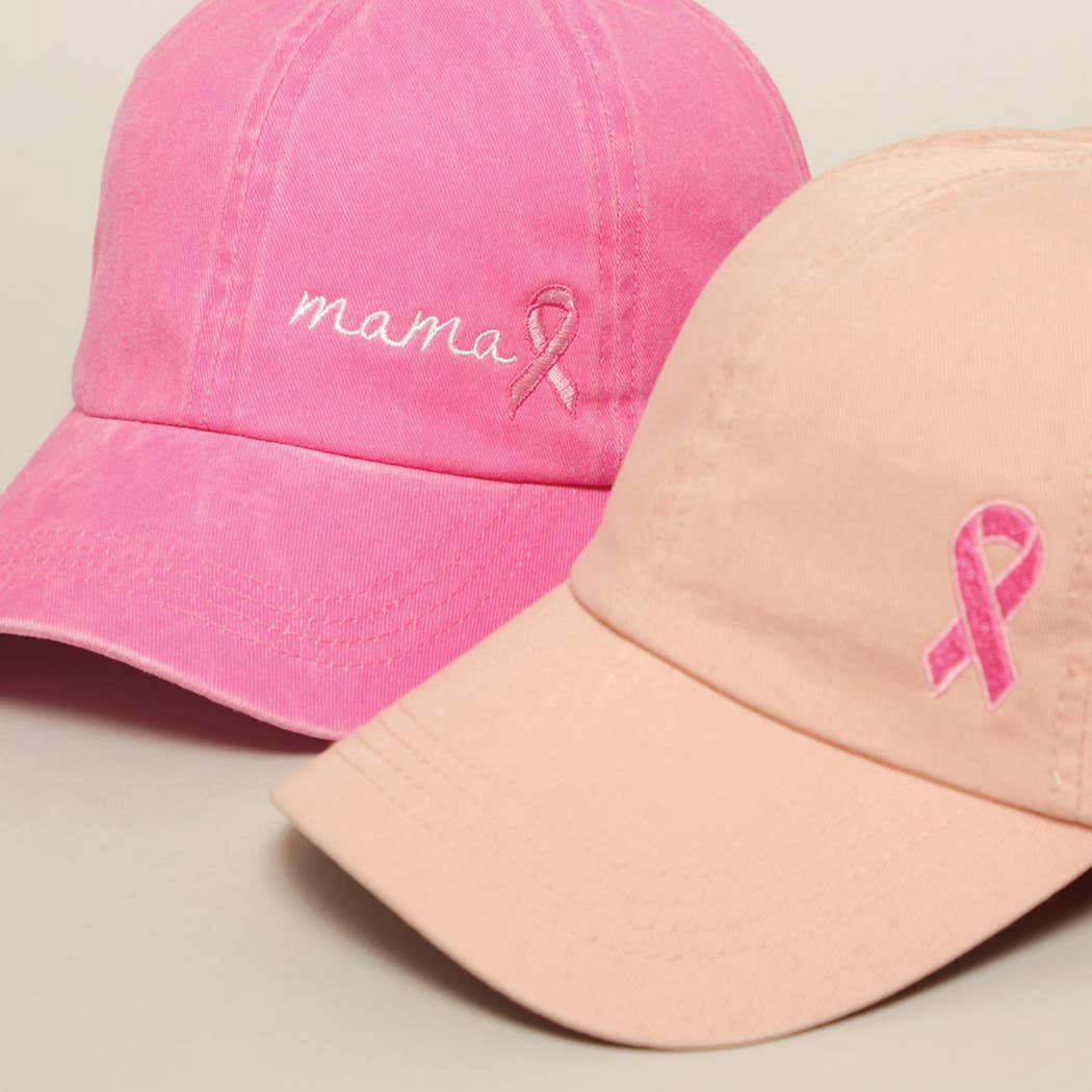 Breast Cancer Awareness Ribbon/Mama Baseball Cap