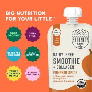 Serenity Kids Pumpkin Spice Smoothie with Grass Fed Collagen Pouch