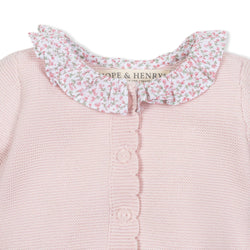Image of Hope and Henry - Organic Ruffle Collar Sweater Romper