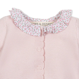 Organic Ruffle Collar Sweater Romper