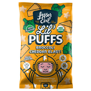 LesserEvil - Lil' Puffs Broccoli Cheddar Blast, 2.5oz