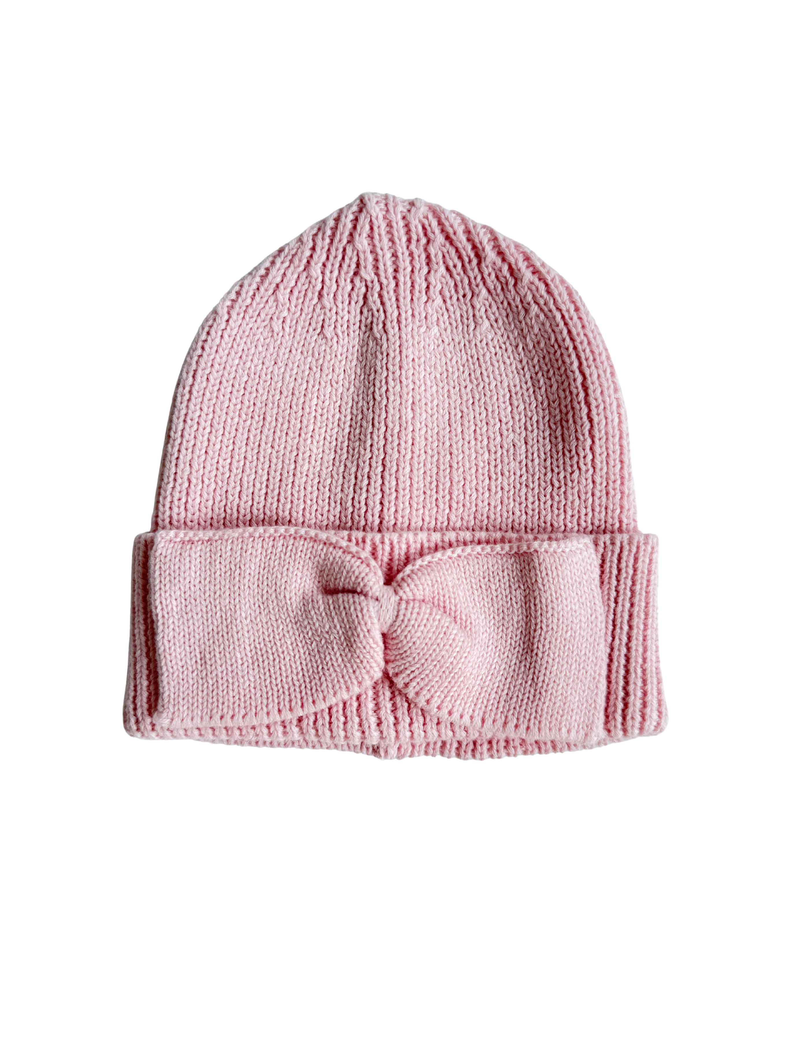 Image of Classic Bow Beanie - Powder Pink