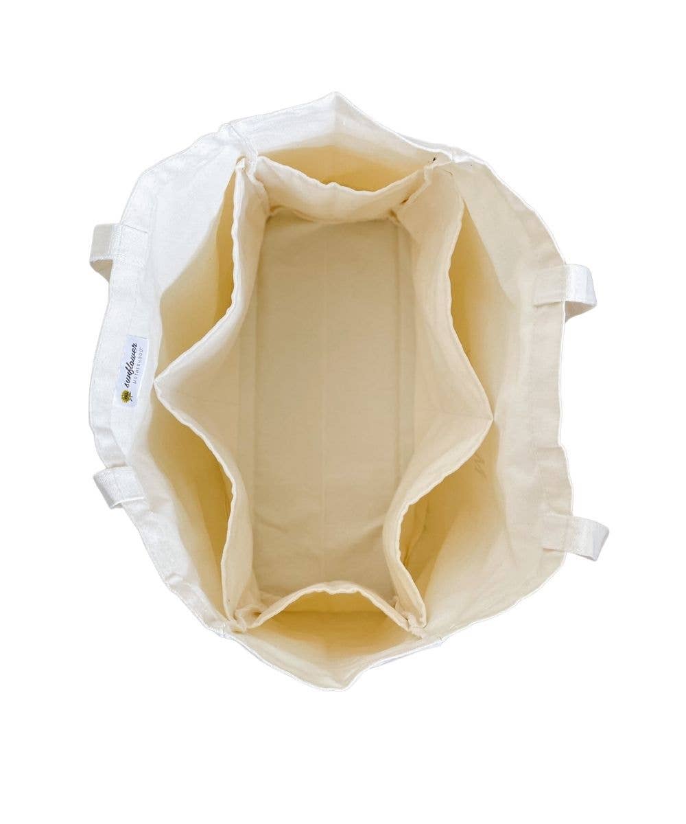 Image of Sunflower Motherhood - Mama Canvas Tote Bag | Stylish Eco-Friendly Diaper Bag