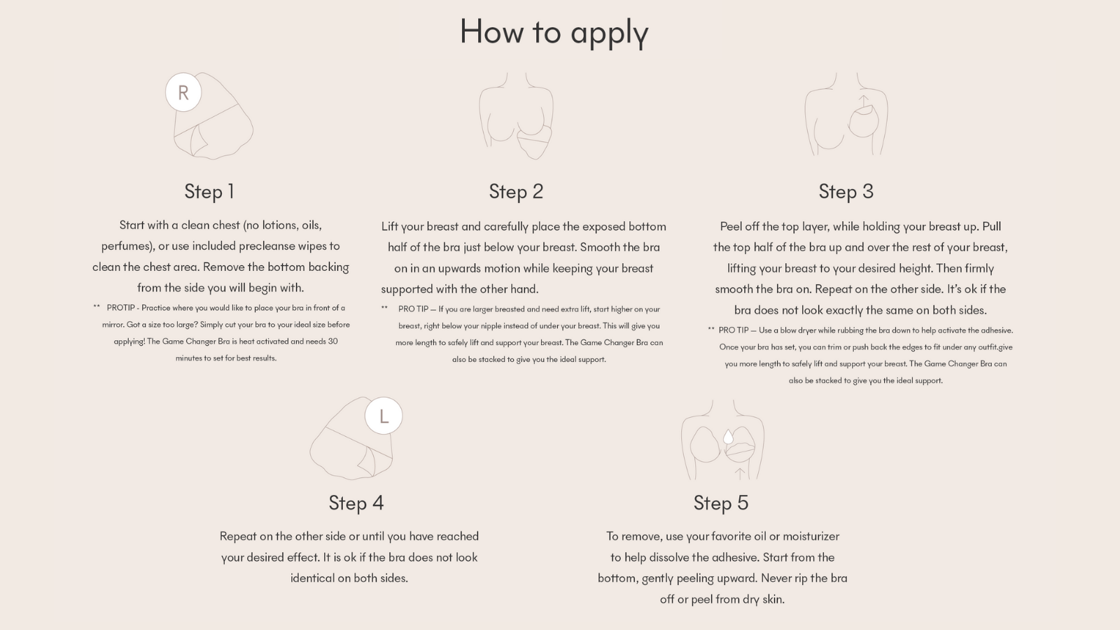 Image of NOOD - Game Changer | Lift & Shape Adhesive Hemp Bra: No 5 Soft Tan / 2