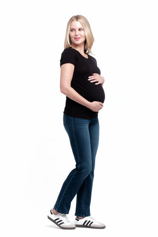1822 Denim - Maternity 30" Better Butter Slim Straight Jean in Lanie