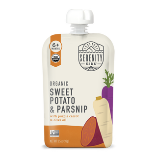 Serenity Kids Organic Sweet Potato & Parsnip with Organic Carrots and Olive Oil Pouch
