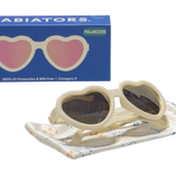 Babiators - Sweet Cream Polarized Heart Sunglasses with Mirrored Lens: Ages 6+