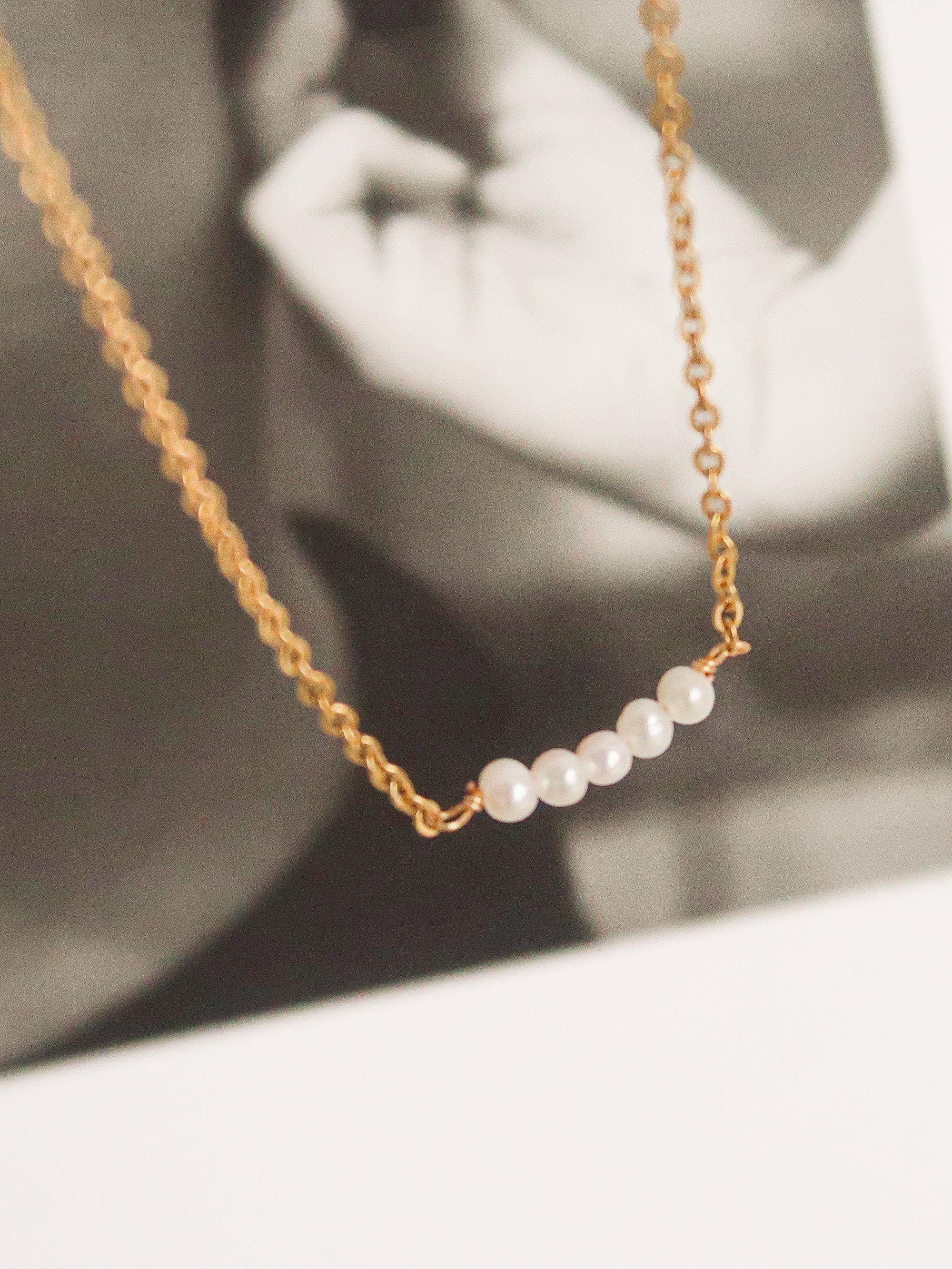 Image of 18K Non-Tarnish Petite Pearl Chokers