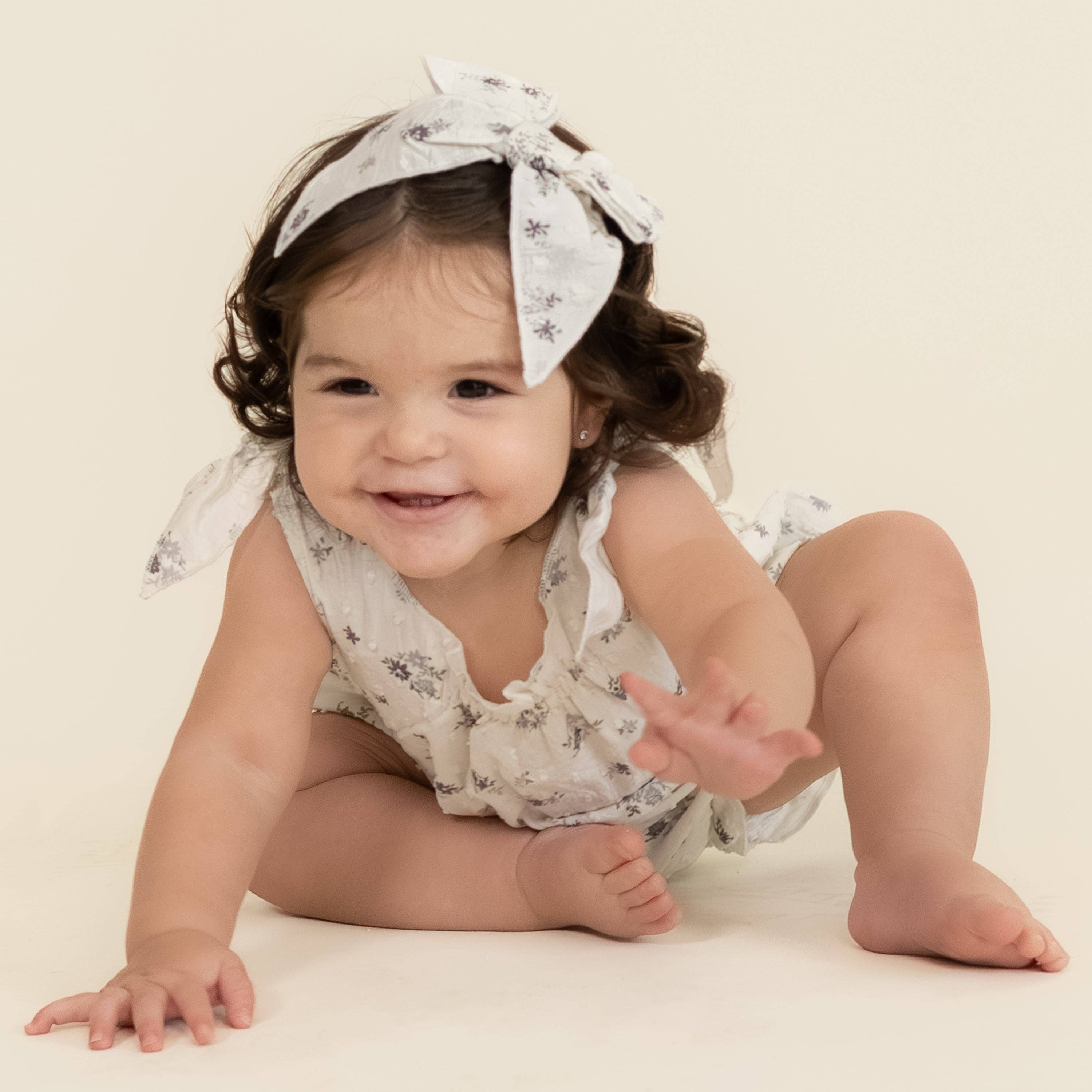 Organic Tie Shoulder Bubble Romper