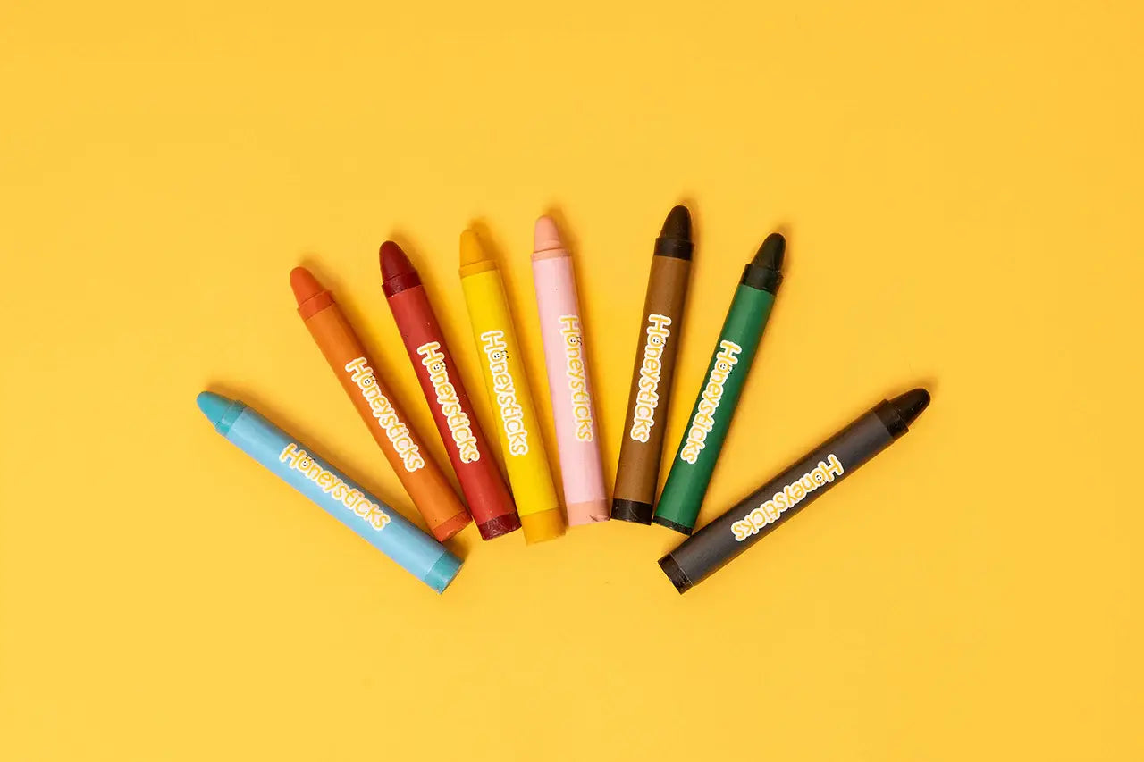 Honeysticks Jumbo Crayons (8 Pk) - 100% Pure Beeswax Crayons