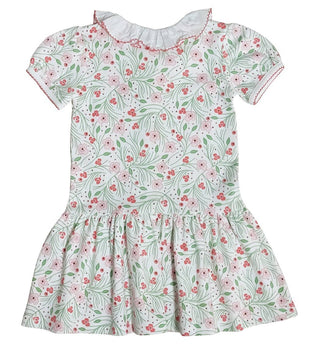 Marco and Lizzy - Cherry Blossoms Girl's Dropped Waist Dress