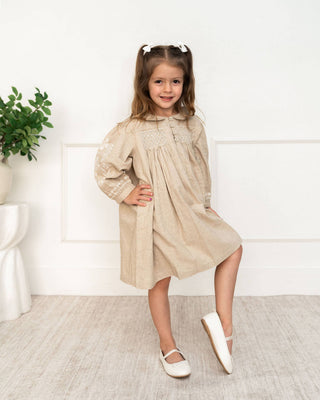 Viverano Organics - Isabel Floral Embroidered Linen Dress (Organic Cotton)