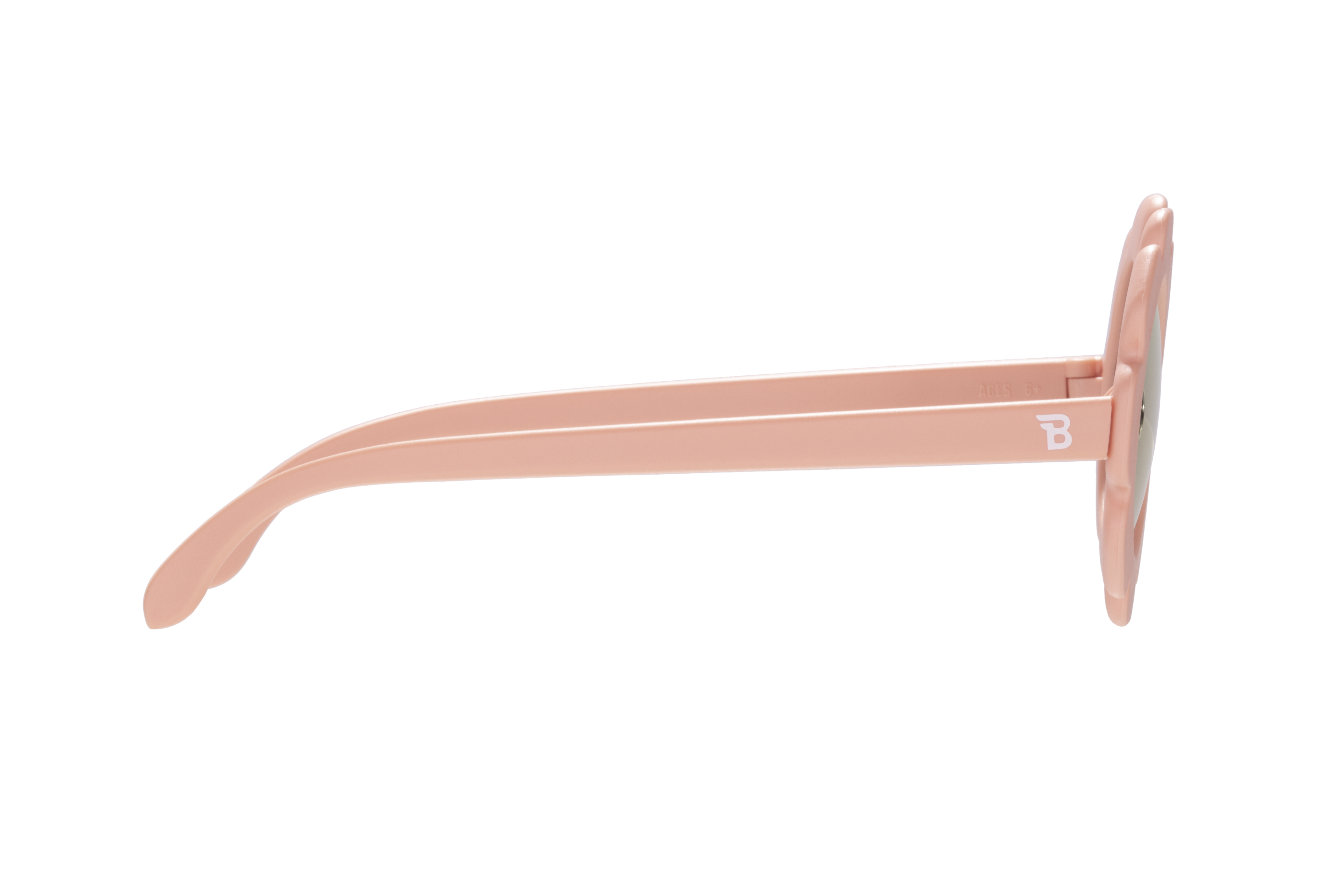 Image of Babiators - Peach Keen Polarized Flower Sunglasses with Mirrored Lens: Ages 6+