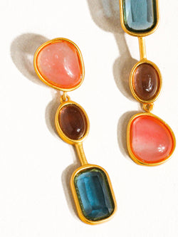 Image of Delia 18K Gold Vintage Mismatch Drop Earring