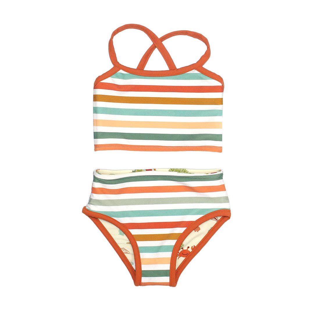 Emerson and Friends - Beach Day Summer Swim Bikini Reversible Kids Swimwear: 6/7T