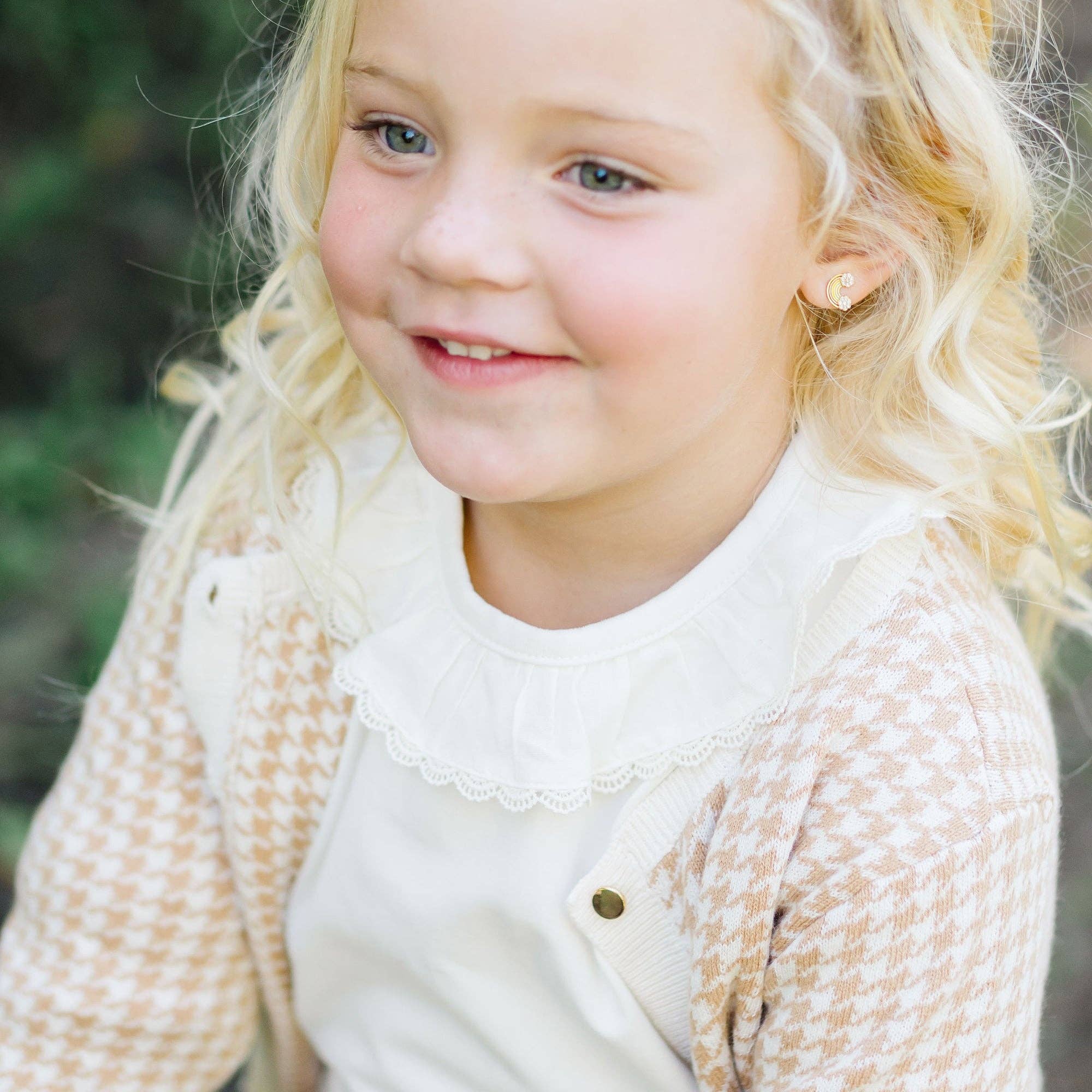 Ruffle Neck Knit Top - Baby