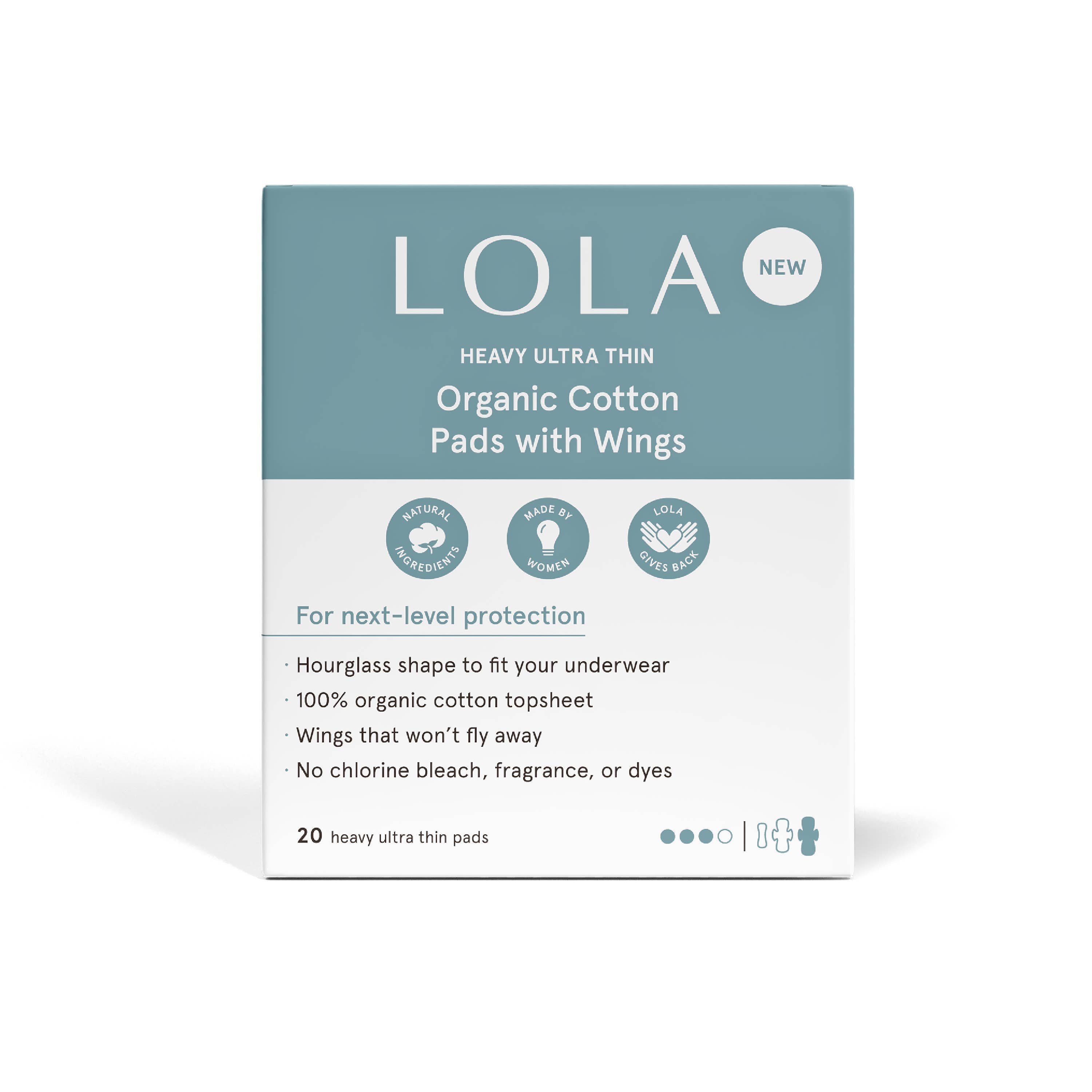 Image of LOLA - 20ct Ultra Thin Pads w/ Wings, Heavy