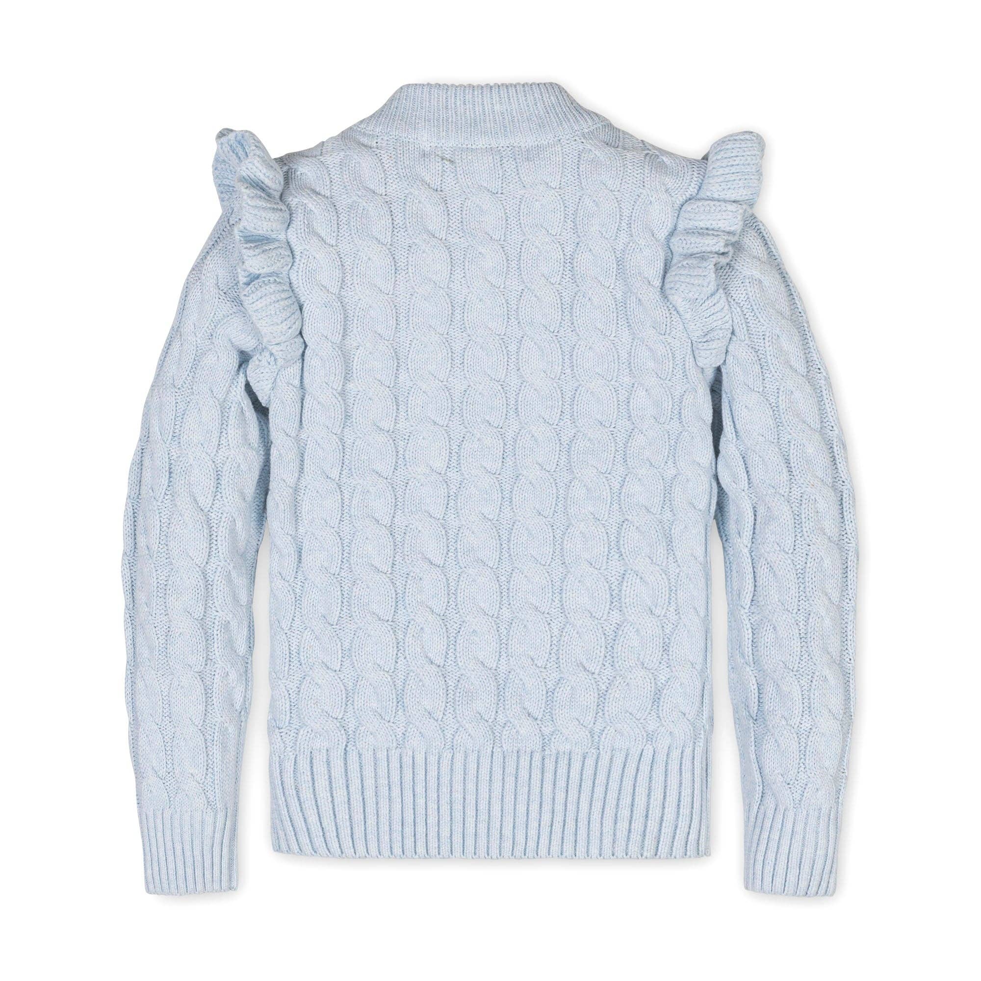 Image of Organic Mock Neck Ruffle Sweater