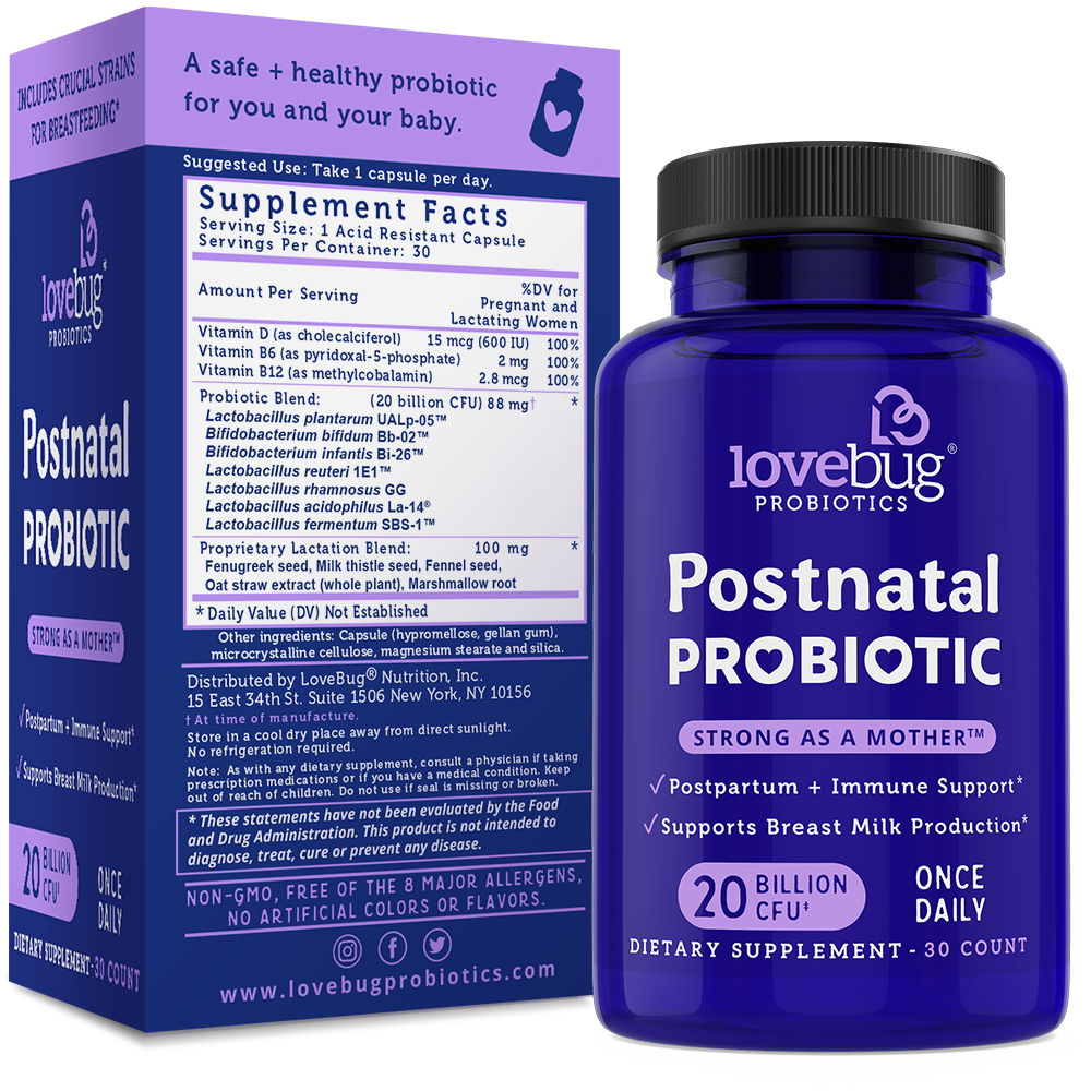 LoveBug Probiotics - Postnatal Probiotic - Lactation Formula