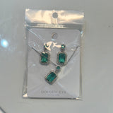 Green Earring/Necklace Set