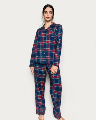 Women's Brushed Twill Pajama Set in Windsor Tartan