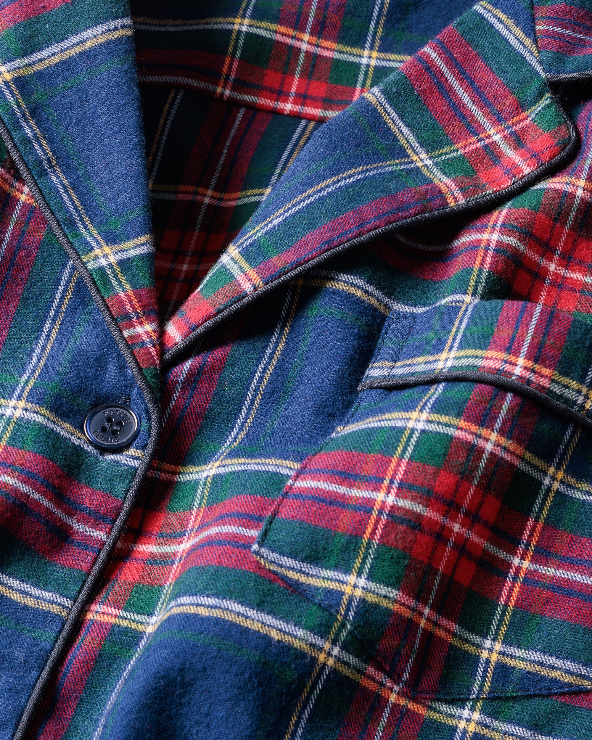 Women's Brushed Twill Pajama Set in Windsor Tartan