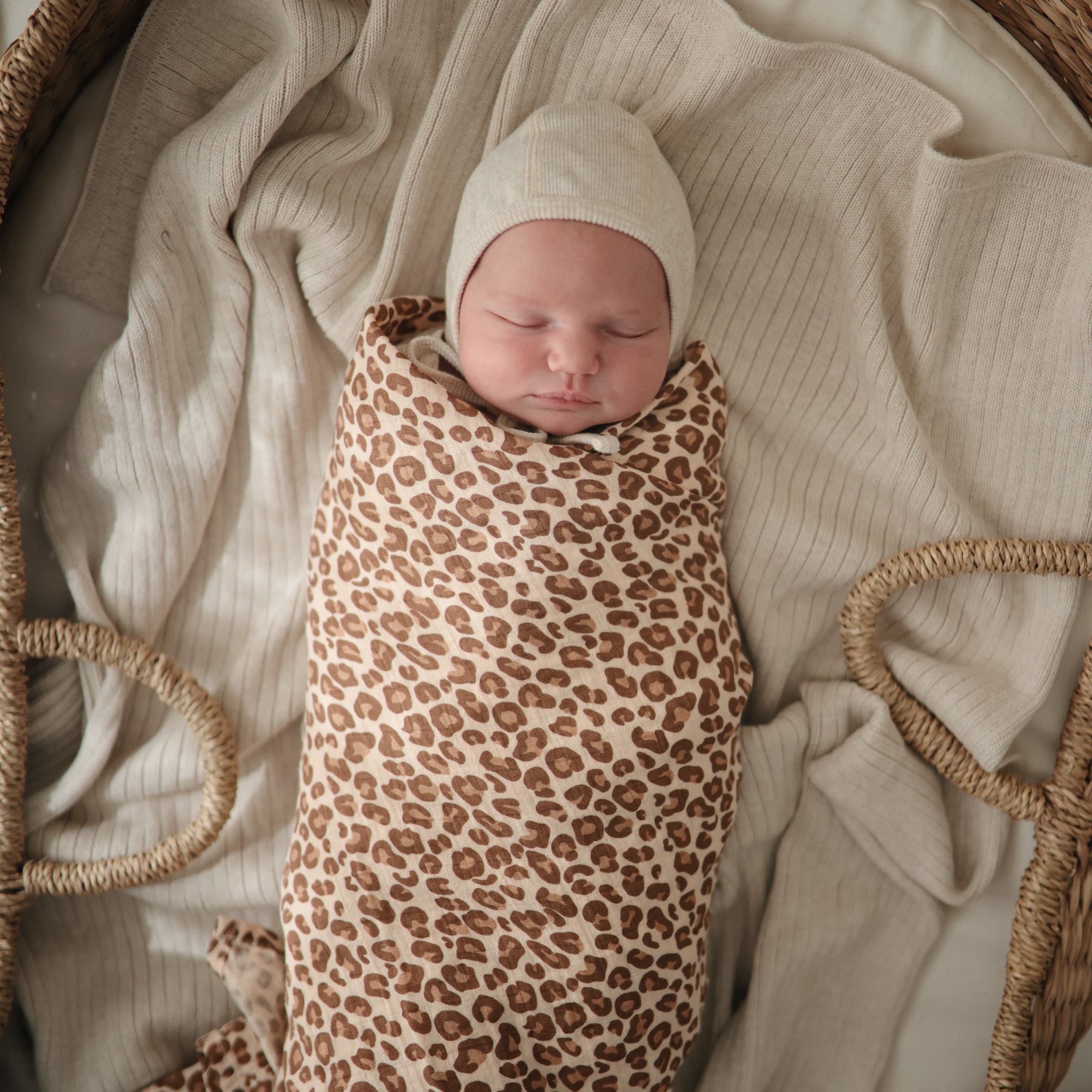 Image of Organic Cotton Muslin Swaddle Blanket