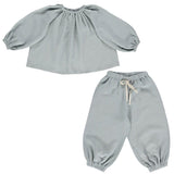 Liilu Blouse & Lou Pants - Aqua Grey