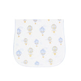 Blue Balloons Print Burp Cloth