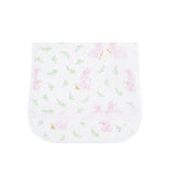 Pink Bunny Print Burp Cloth