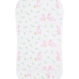 Pink Bunny Print Burp Cloth