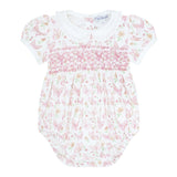 Butterflies Print Smocked Bubble