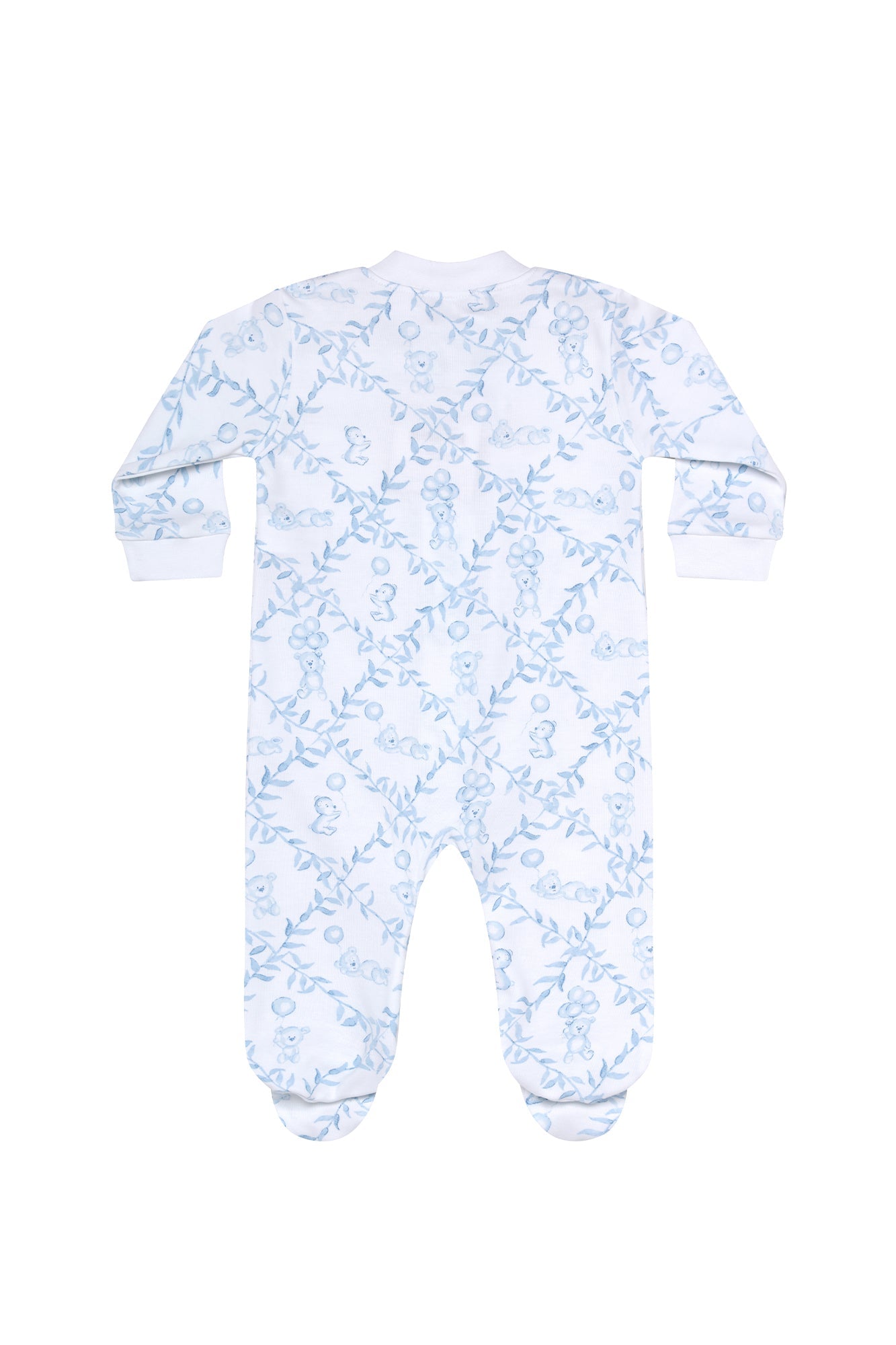 Image of Blue Bears Trellace Zipper Footie