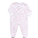 Pink Bears Trellace Smocked Footie